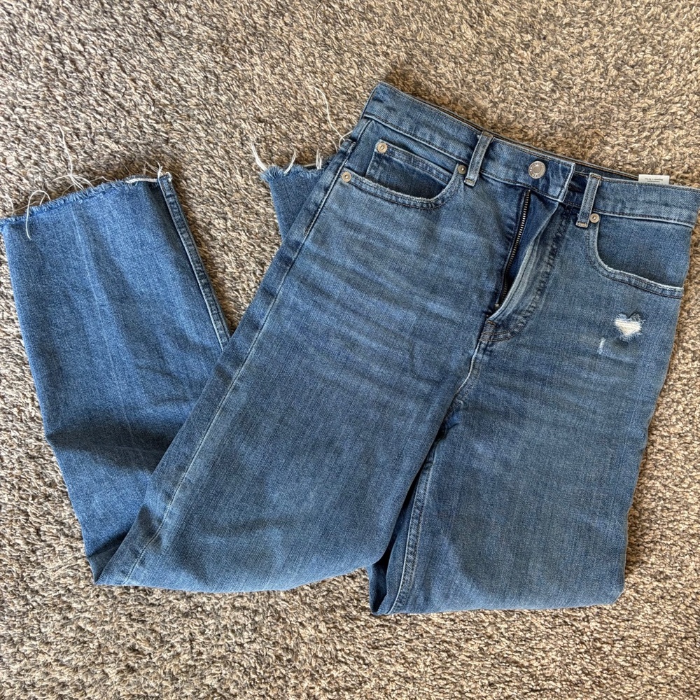 Everlane high waist Straight Leg Blue Denim Jeans